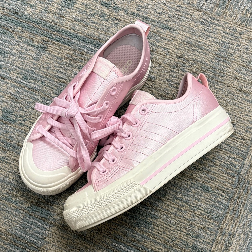 Adidas Light Pink Platform Sneakers